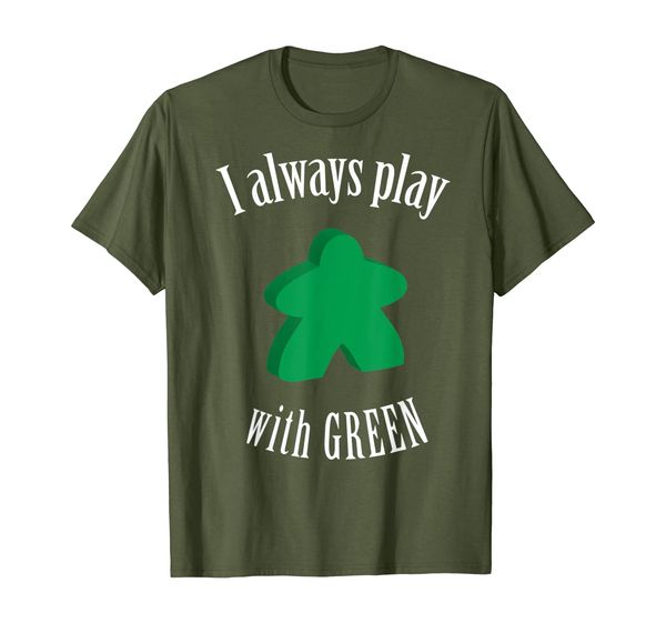 

I Always Play With Green Meeple Board Game T-Shirt, Mainly pictures