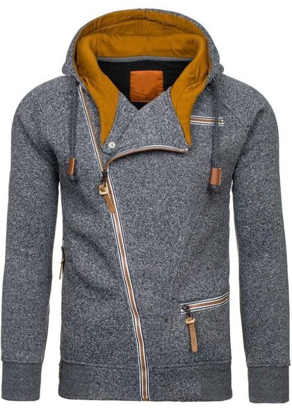 

men's jackets casual fashion in spring and autumn season with a hoodie punk jacket coat, Black;brown