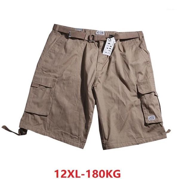 

summer cargo shorts men plus size 12xl 10xl 11xl 9xl man safari style out door pockets oversize big loose 76 men's, White;black