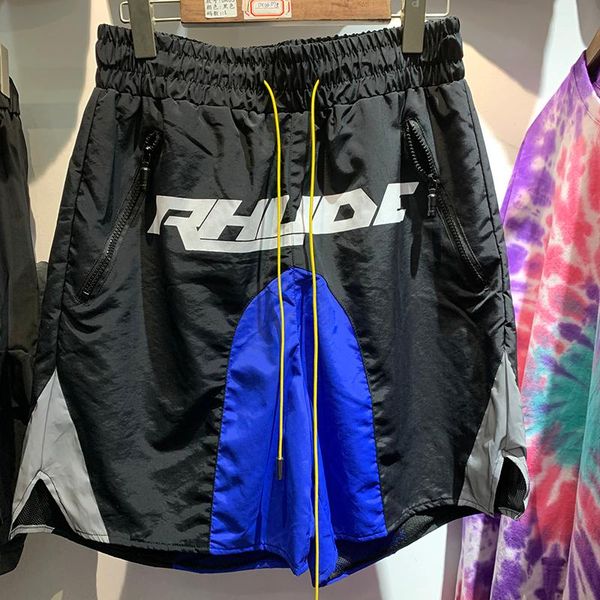 

zipper sports shorts hip hop summer style men women drawstring men's, White;black
