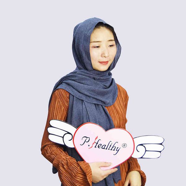 

wholale luxury muslim women scarv soft comfortable premium thicker modal hijab scarf, Blue;gray
