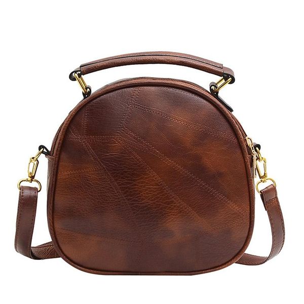 

evening bags retro small round shoulder bag female 2021 leather women crossbody original brand mobile phone luxury designer handbag