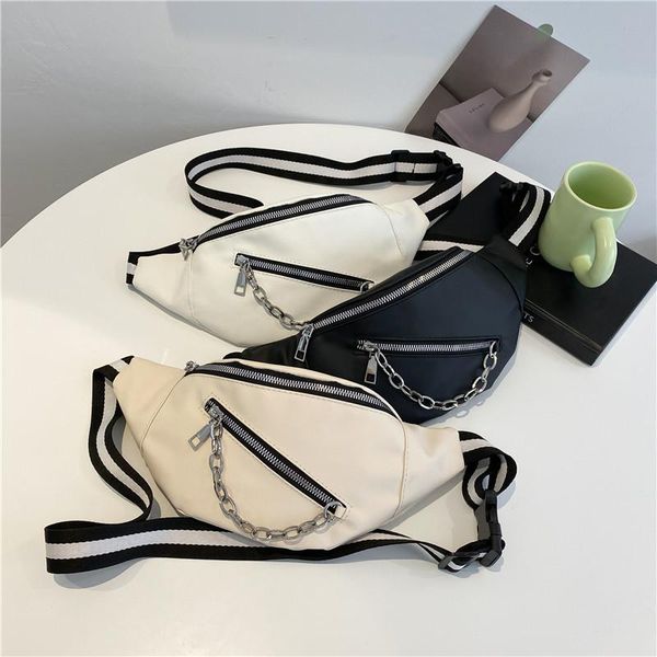 

outdoor bags trendy handbags 2021 korean fashion casual chest bag chain diagonal belt