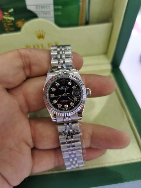 

with original box papers luxury women watch lady size 26mm date girl sapphire glass wristwatch automatic mechanical movement watch 2021, Slivery;brown