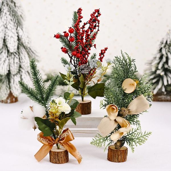 

christmas decorations mini tree artificial miniature pine trees tabledecoration xmas year festival home living room decor ornaments*