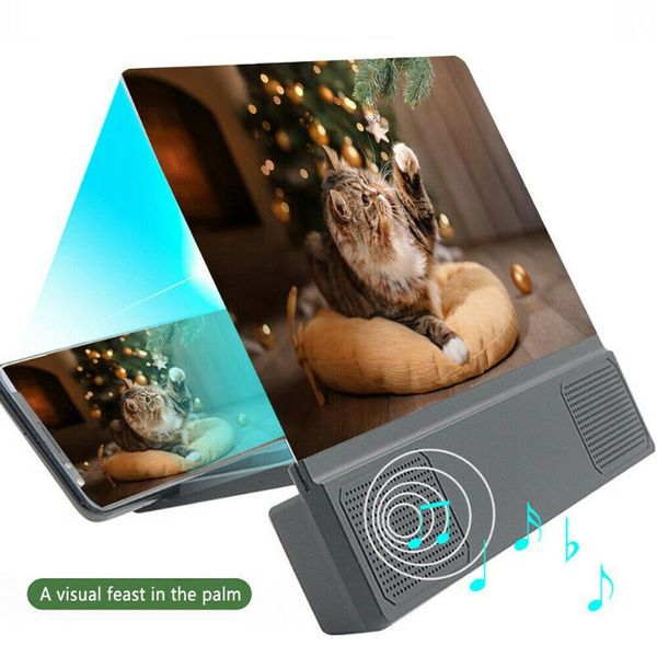 

mobile phone screen 12" 3d magnifier hd video stereo speaker for smart phones cell mounts & holders
