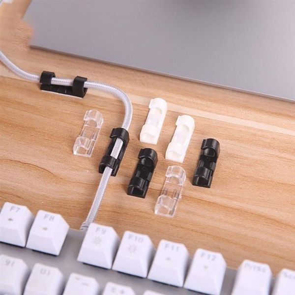 

hooks & rails cable organizer clips management deskworkstation abs wire manager cord holder usb charging data line bobbin winder