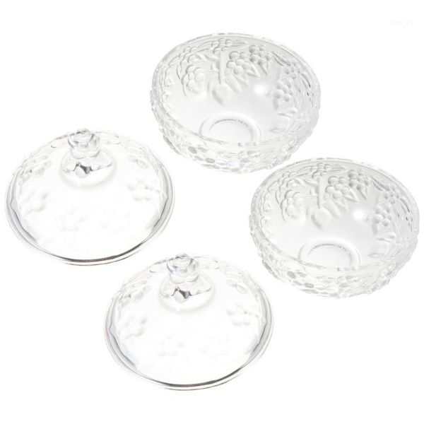 

storage bottles & jars 2 pcs clear glass candy jar container practical sugar canister