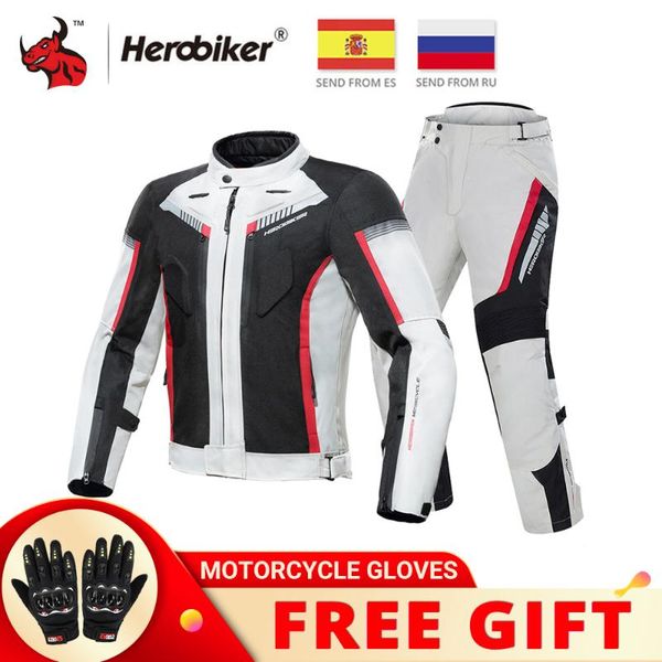 

motorcycle apparel herobiker jacket waterproof winter cold-proof motocross motorbike windproof riding clothing protective gear