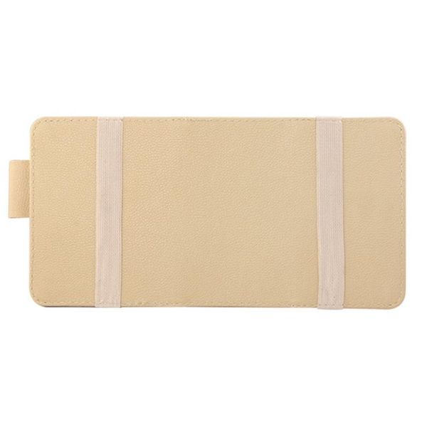 

car organizer cd storage box pu holder clip card black/beige/gray business