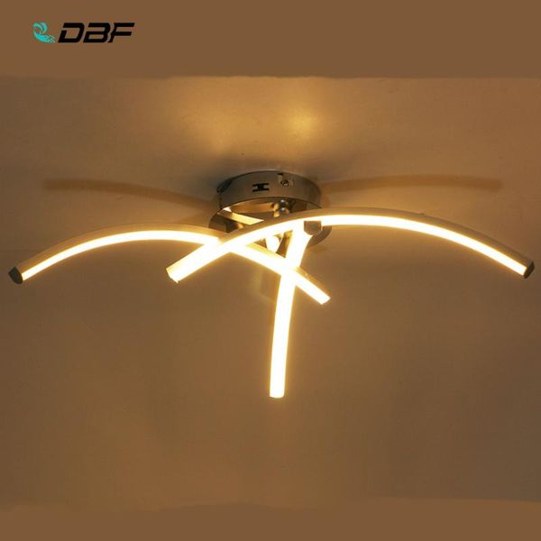 

dbf]modern curved design round ceiling light 18w led panel warm/cold white for aisle living room decor lights