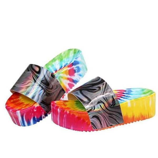 

women's sandals fashion thick-soled magic color large size light and comfortable non-slip all-match casual women slippers, Black