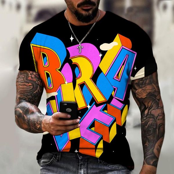 Herren-T-Shirts, Hip-Hop-Design, einzigartiges 3D-Druck-Kunst-T-Shirt, super bequem, Rundhalsausschnitt, humorvoll, lustiger Stil, 6XL