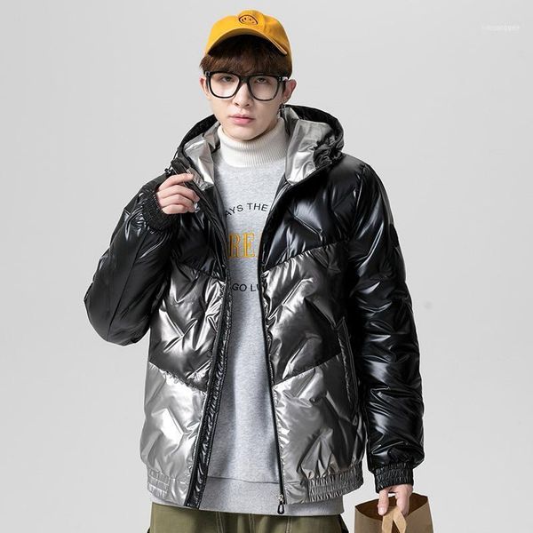 

men's down & parkas 2021 winter edition korean youth exquisite jacket daily men warm loose coat1, Black
