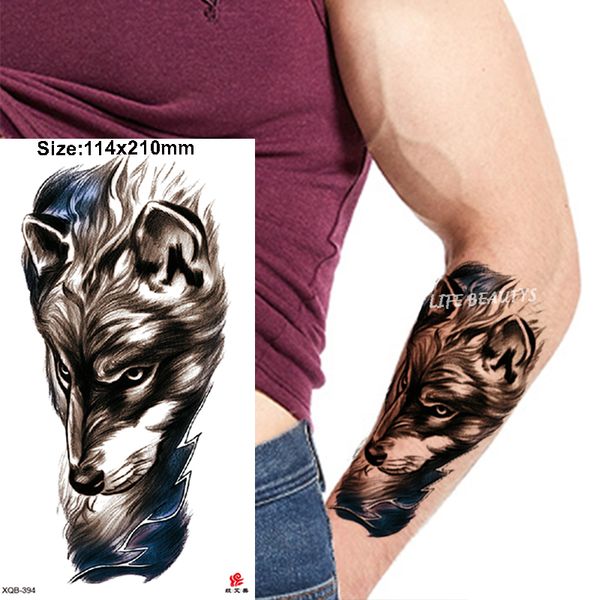 

100 piece lion tiger snake waterproof temporary tattoo sticker wholesales flower rose flash body art arm women sleeve mansc