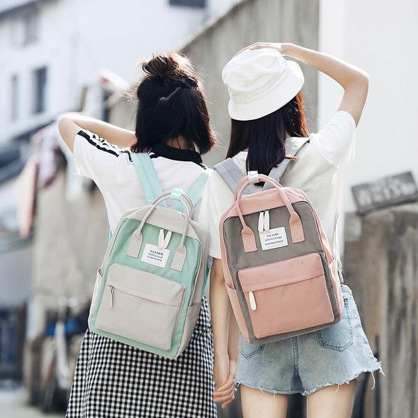 

outdoor bags fashion female backpack, nylon waterproof travel schoolgirl schoolbag lapjapanese harajuku shoulder bag