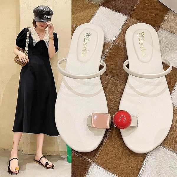 

slippers low basic hoof heels pu sewing fabric, Black