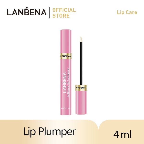 

lanbena lip plumper serum lip care liquid lip gloss mask increase elasticity reduce fine lines repairing moisturizing 4ml