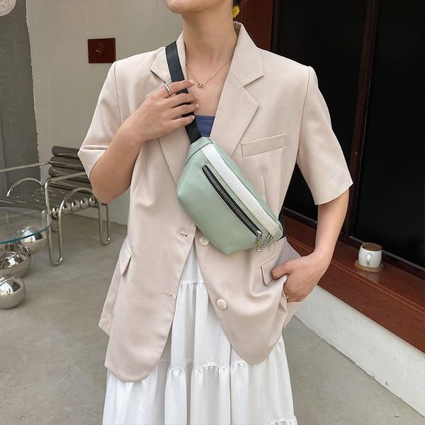 

waist bags pu leather for women crossbody fanny pack bum bag belt phone pouch multi-pocket zipper party travelling