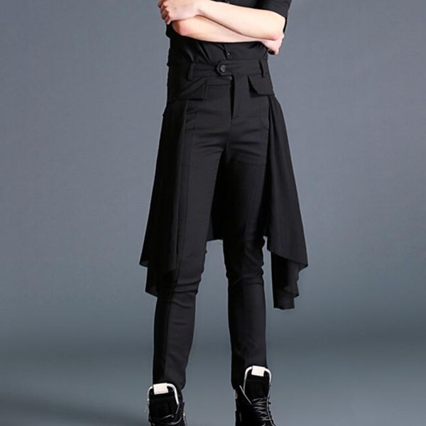 

s-6xlthe korean version of the 2021 spring fashion male personality harun pants small leg casual leggings men's, Black