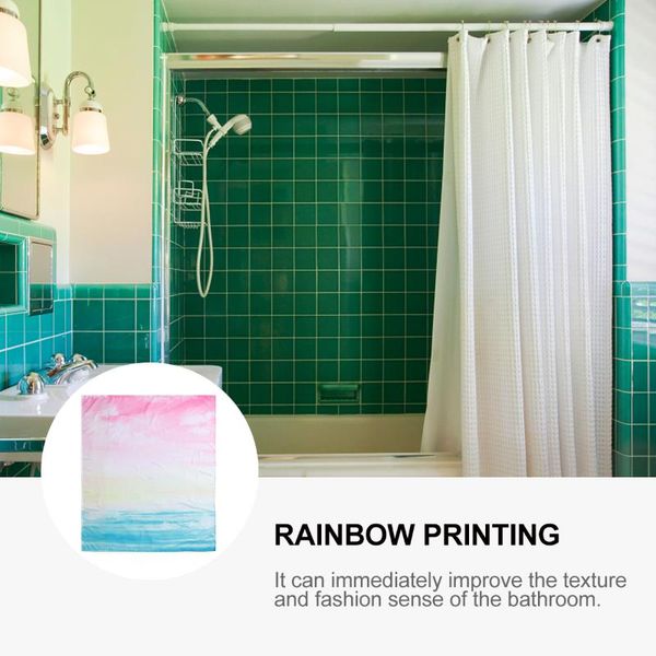 

shower curtains 1pc creative rainbow curtain fashionable bath (colorful)