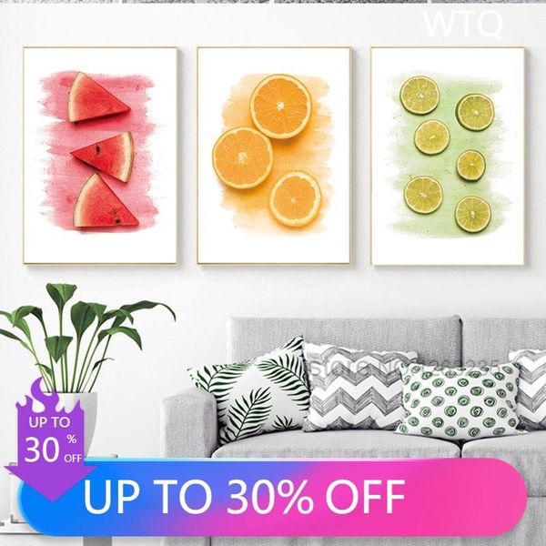 

paintings modern living wall art canvas painting decorative fresh fruit salon watermelon posters prints room decoration