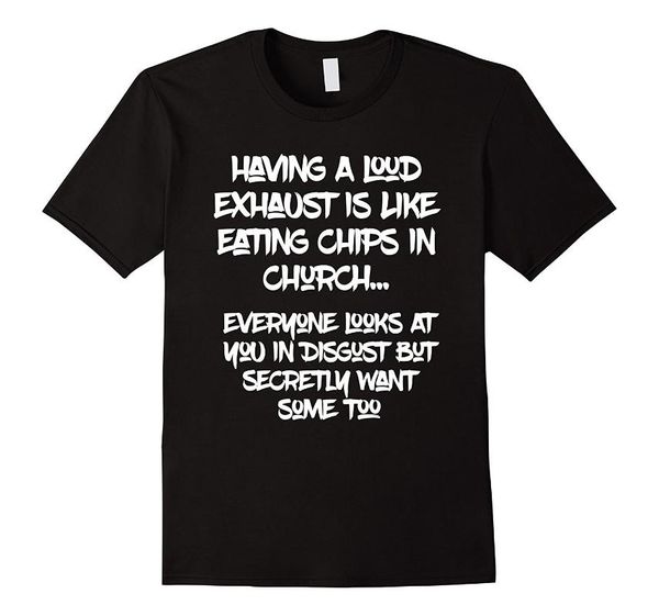 

loud exhaust engine funny graphic logo t-shirt men's t-shirts, White;black