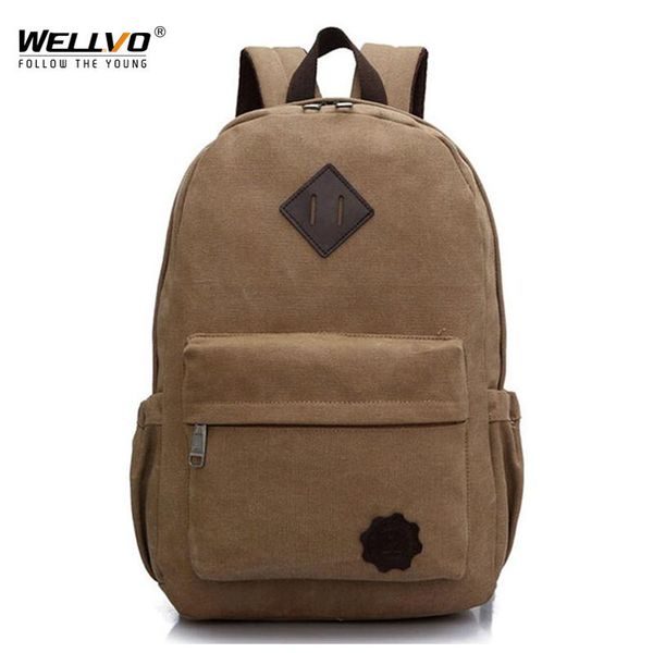 

backpack canvas lapmen teenage boys backpacks large school bag vintage students travel rucksack shoulder bags black xa1054c