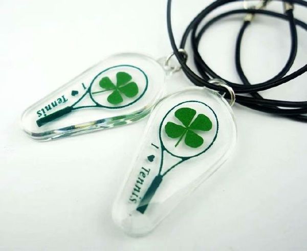 

100 pcs fashion pendant real shamrock tennis design handmade pendant, Silver