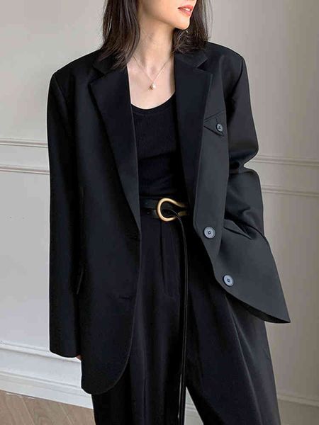

black sleeve blazers oversize women jackets outfit, White;black