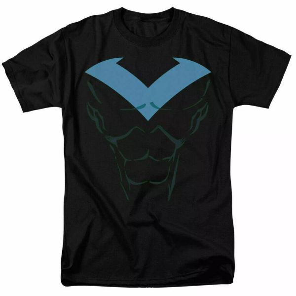 

nightwing uniform t shirt licensed comic book tee dick grayson black, White;black