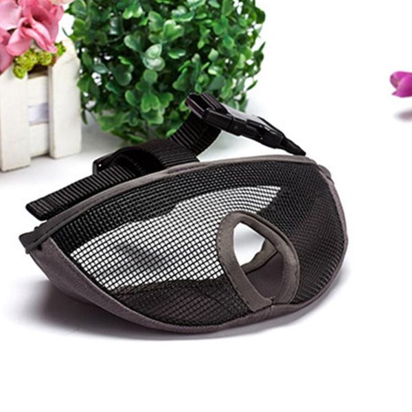 

mesh dog muzzle pet supplies protect comfortable anti bite breathable short snout durable secure barking training apparel