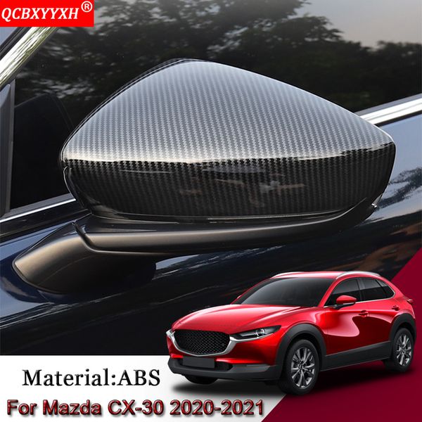 

car styling abs car external rearview mirror cover sequins auto stickers car decoration accessories for mazda cx-30 2020 2021