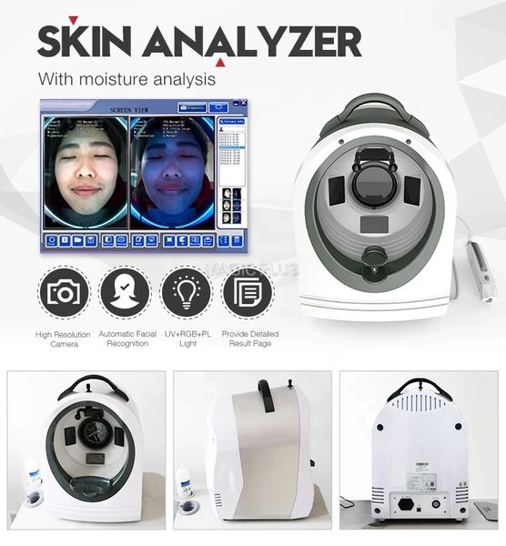 Magic Mirror Led Face Display Image Skin Analyzer fornisce risultati dettagliati Microscopio per l'esame della pelle del viso