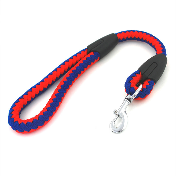 

dog collars & leashes large and medium-sized leash shepherd round rope braided wear-resistant bite-resistant thick short pet supplies 60cm