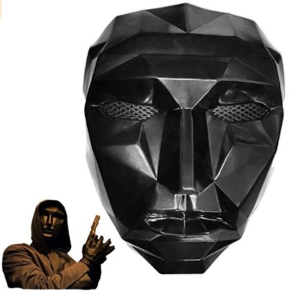 

tv squid game mask masked man masks round squire triangle accessories delicate halloween masquerade costume party props supply