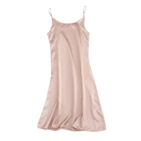 

casual dresses fashion women v-neck sleeveless camis vest solid ladies slim dress sling underwear nightwear, Black;gray