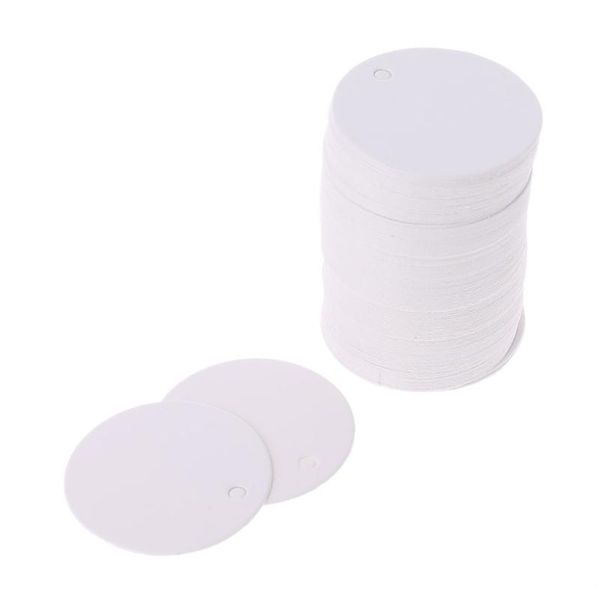 

greeting cards 100x blank kraft paper hang tags wedding party favor label price gift card 3.5cm p9jc
