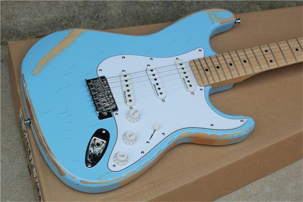 

light blue good price relic super t electric guitar
