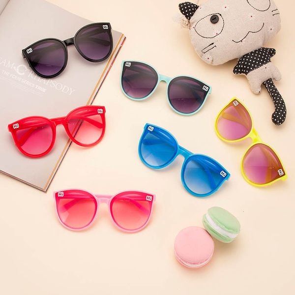 

childrens sunglasses girls boys beach protective ultraviolet-proof kids kid accessorie multi-colored glasses cute cartoon b7866, Blue