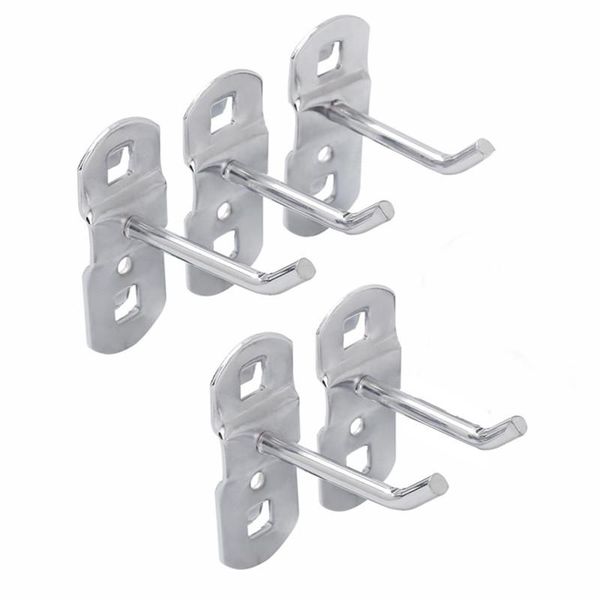 Ganci Rails 5PCS Hanging Metal Display Storage Racks Shop Shelf Foro quadrato Piastra Tool Pothook Cucina Garage Toolhouse Hardware