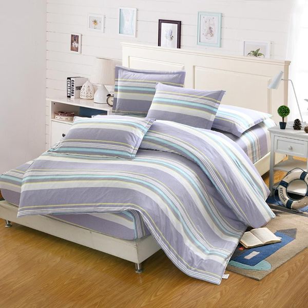 

100% cotton bedding set stripes modern stripe style bed sets include twin full  king duvet cover fitted sheet pillowcase