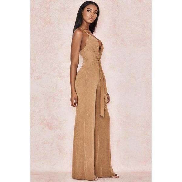 

women's jumpsuits & rompers deive teger summer spaghetti strap pullover backless runway women 2021 jumpsuit skinny bodycon suits by1069, Black;white