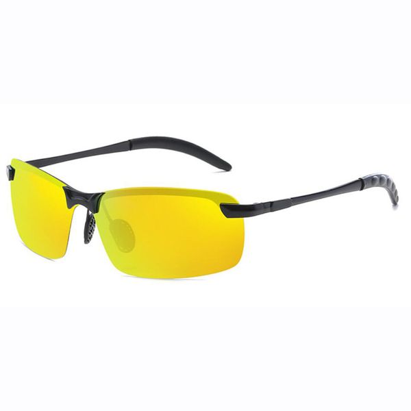 Óculos de sol polarizados da moda Men designer clássico UV400 Driving Night Vision Shades Day Night Lens Sun Glasses para masculino