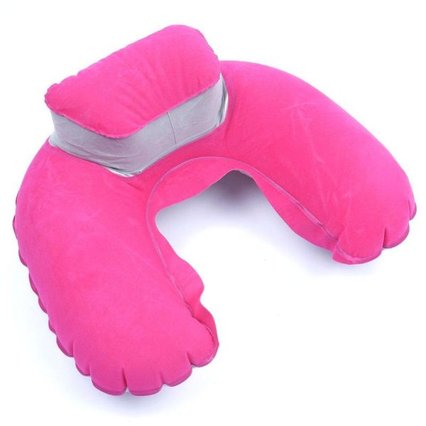

toiletry kits 2021 portable travel inflatable neck pillow u shape blow up cushion pvc flocking for flight accessories