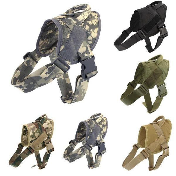 

dog collars & leashes tactical harness no pull german shepherd working training vest with handle pet big clothes for medium large dogs