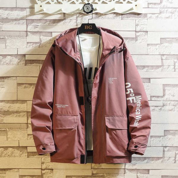 

men's jackets harajuku coats korean style streetwear reflective vintage windbreaker hooded bomber men drop fydn 6jri q7bl, Black;brown