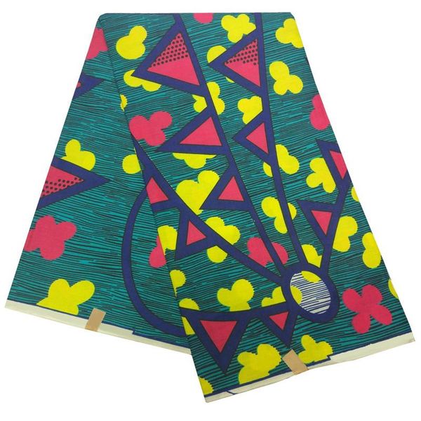 

ribbon african wax fabric 2021 design green printed for party dress 6 yards/lot, Pink;blue