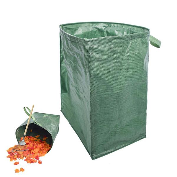 

planters & pots garden cleaning bag heavy duty green leaf storage outdoor reusable deciduous durable gardening container