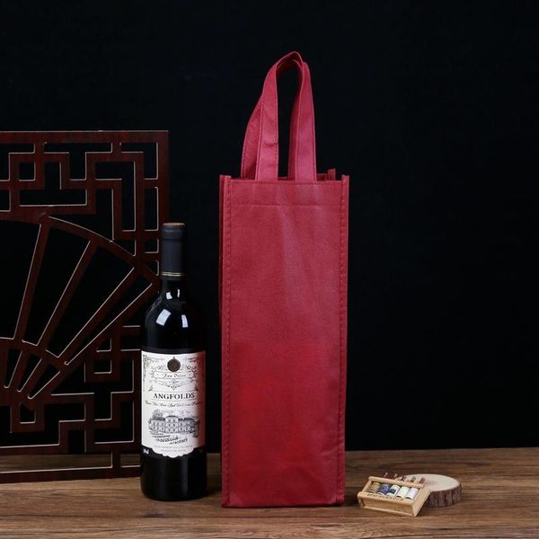 

gift wrap 10pcs farbe einzigen vliesstoffe rotwein flasche tasche die champagne single tote verpackung box exquisite bier wein hand